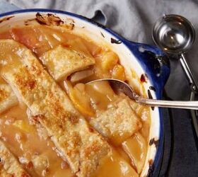 Her peach cobbler recipe uses a secret hack that saves her tons of time & effort