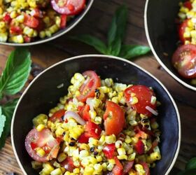 corn and tomato salad recipe vibrant summer salad, Three bowls of Corn and Tomato Salad