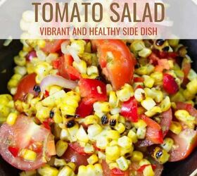 corn and tomato salad recipe vibrant summer salad, Corn and Tomato Salad Pin with text overlay