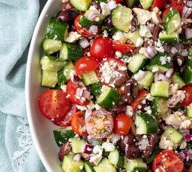 This Mediterranean tomato & cucumber salad has a toasted ingredient that makes all of the flavors really pop