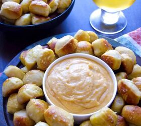 Soft pretzels go with this cheese dip like bread and butter