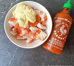 sushi bake recipe imitation crab sushi casserole, crab with mayo and chili sauce