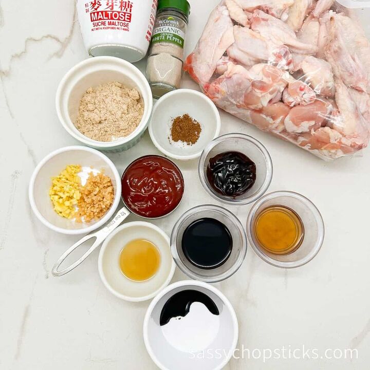 sticky baked asian chicken wings fall off the bone, ingredients