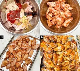 sticky baked asian chicken wings fall off the bone, steps 1234