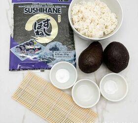 easy homemade avocado maki sushi rolls vegan, avocado maki ingredients