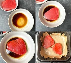 easy air fryer tuna steak fresh ahi tuna steak, steps 1234