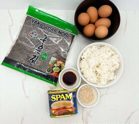 easy spam musubi with egg recipe step by step, spam musubi ingredients