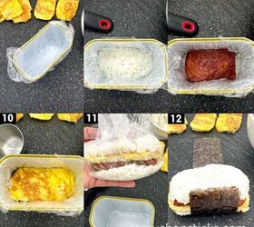 easy spam musubi with egg recipe step by step, steps 7 12