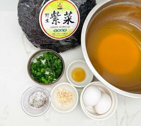 easy chinese seaweed egg drop soup recipe, ingredients