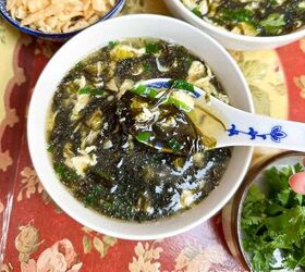 easy chinese seaweed egg drop soup recipe, Chinese seaweed soup