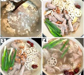 lotus root soup recipe a traditional healing soup, steps 1234