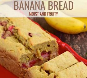 strawberry banana bread recipe easy quick bread recipe, Strawberry Banana Bread Pin with text overlay