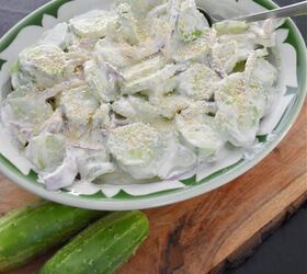 This creamy sliced cucumbers recipe is an easy side dish that goes big on flavor