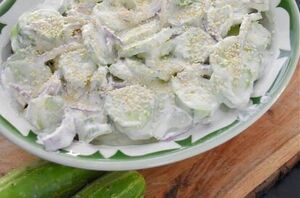 This creamy sliced cucumbers recipe is an easy side dish that goes big on flavor