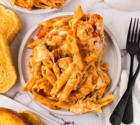 Make getting dinner on the table super easy with this no-boil chicken pasta bake