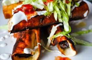 If you're looking for an upgrade to Taco Tuesday, try rolling your soft tacos up and shallow-frying them