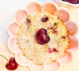 This cherry mug cake makes a yummy quick dessert or afternoon snack