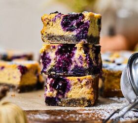 Pumpkin Blueberry Cheesecake Bars