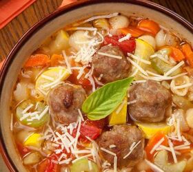 meatball soup recipe instant pot meatball soup, Overhead image of Meatball Soup in a bowl