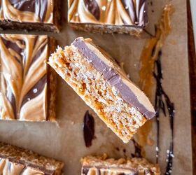 peanut butter and chocolate rice krispie bars, Peanut Butter and Chocolate Rice Krispie Bars