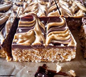 peanut butter and chocolate rice krispie bars, Peanut Butter and Chocolate Rice Krispie Bars