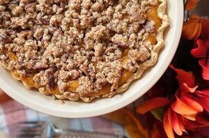 The topping on this sweet potato pie is utterly irresistible