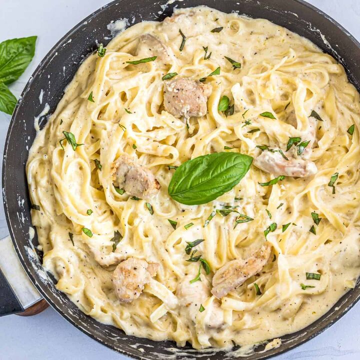 crock pot chicken alfredo slow cooker chicken alfredo recipe, Overhead image of Crock Pot Chicken Alfredo
