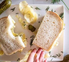 egg salad with dill pickles, Egg Salad Sandwich with Dill Pickles