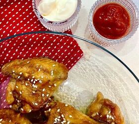 air fried garlic honey chicken wings
