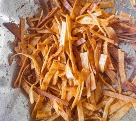 elote pasta salad, Crispy Tortilla Strips with Chipotle