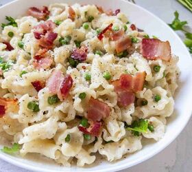 Pasta and Peas With Bacon