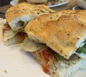 focaccia pesto sandwich