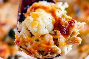 The flavors in this cauliflower chicken casserole meld together perfectly (so easy!)