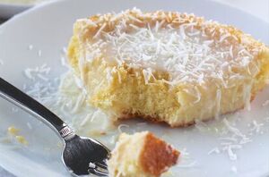Moist, sweet, and full of vanilla and coconut flavors, this Brazilian cake is AMAZING