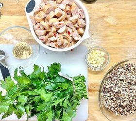chicken sausage and asparagus with quinoa