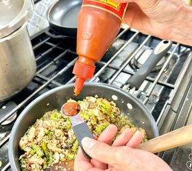 chicken sausage and asparagus with quinoa