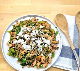 chicken sausage and asparagus with quinoa