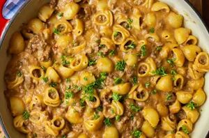 Forget the fuss of making a cheeseburger and make this rich, creamy dish instead!