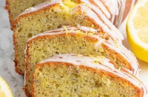 This quick & easy bread has a moist, nutty dough and a sweet lemon glaze