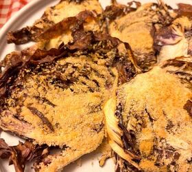 baked radicchio with parmesan and breadcrumbs