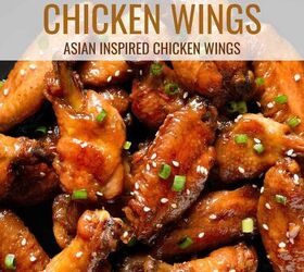 sticky chicken wings oven baked chinese chicken wings, Sticky Chicken Wings Pin with text overlay
