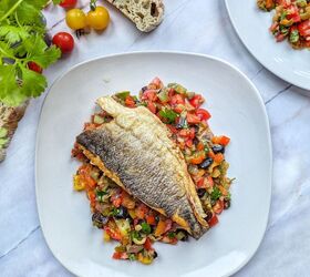 Seared Sea Bass With a Vegetable Medley