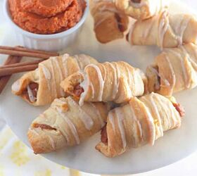 These delectable mini croissants are filled with a luscious pumpkin filling and topped with a sweet & spiced frosting