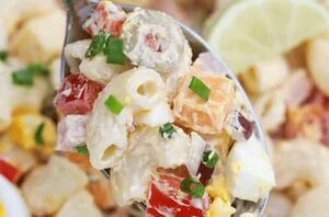 The secret to this Puerto Rican macaroni salad is the tangy dressing that will have you hooked after one bite