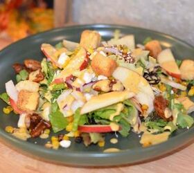 Apple Harvest Salad With Pumpkin Cranberry Dressing