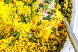 This chicken and rice casserole is a flavorful and satisfying dish that's perfect for busy weeknights!