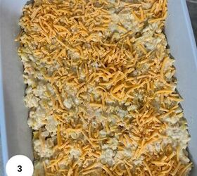 gluten free corn casserole, Spreading the mixture into a casserole dish