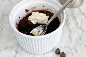What do you do when you want some chocolate and you need it NOW?! You make this fudgy chocolate mug cake