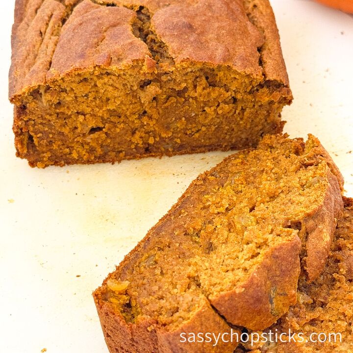 healthy pumpkin banana bread with golden raisins, healthy pumpkin banana bread 6