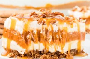 This easy, no-bake dessert has four layers of pumpkin goodness
